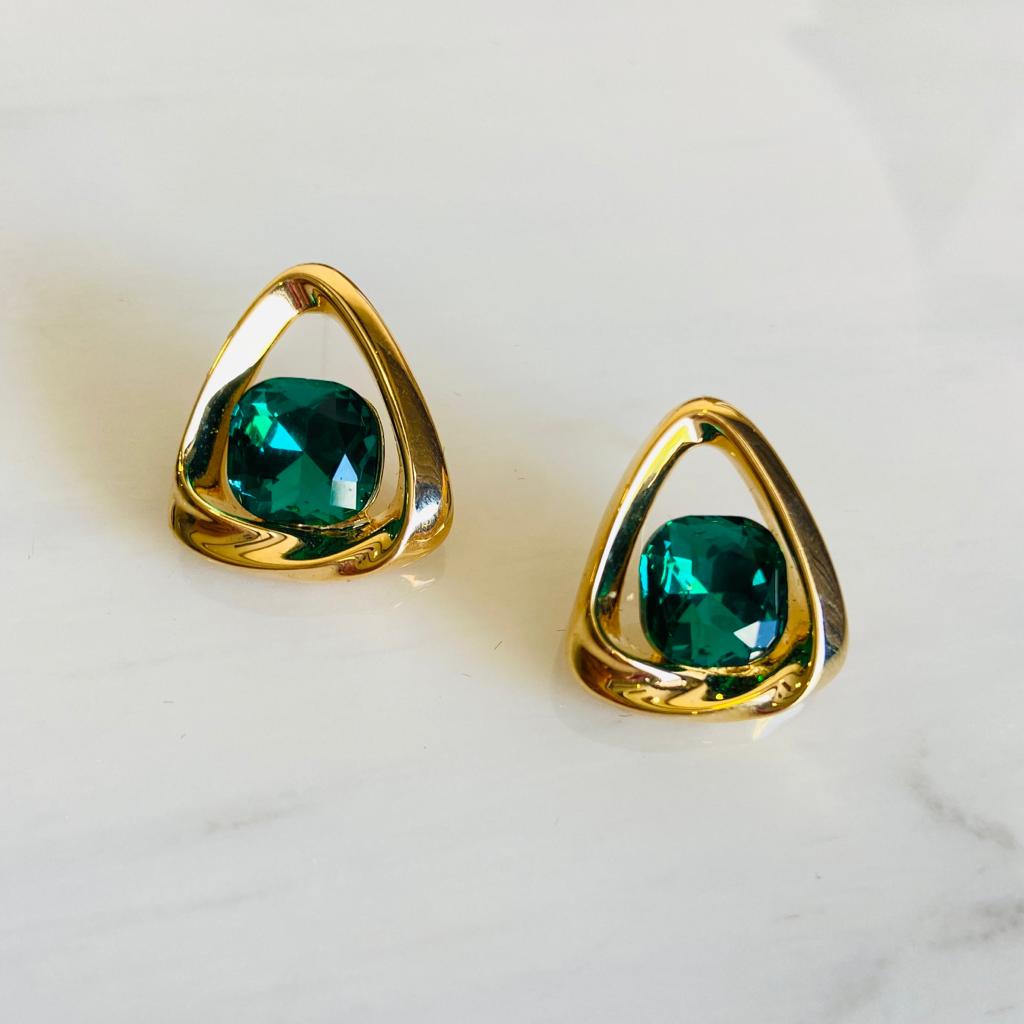 Emerald Earrings Imitation Jewellery April 2023