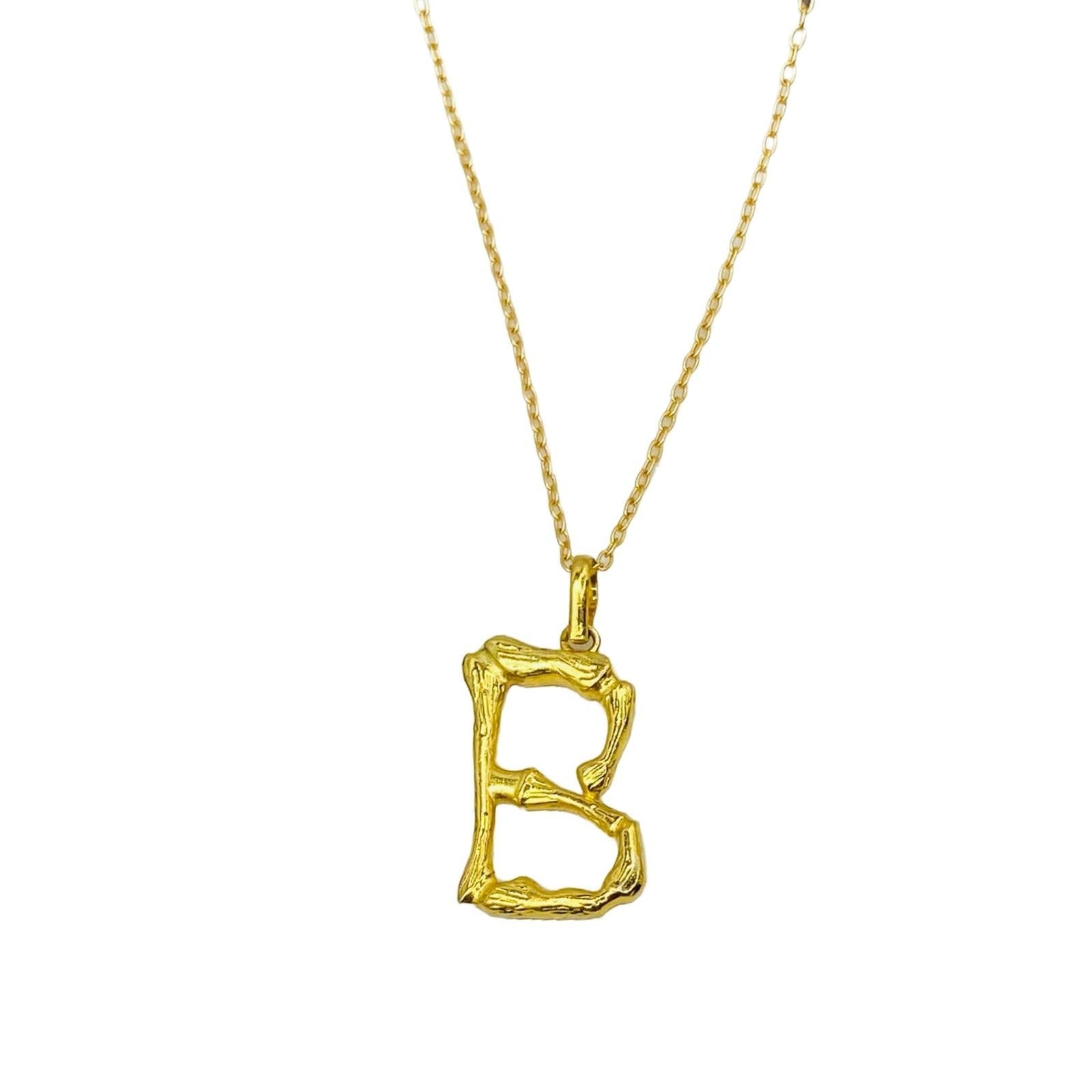 Name Necklace B Alphabet Necklace Initial Necklaces