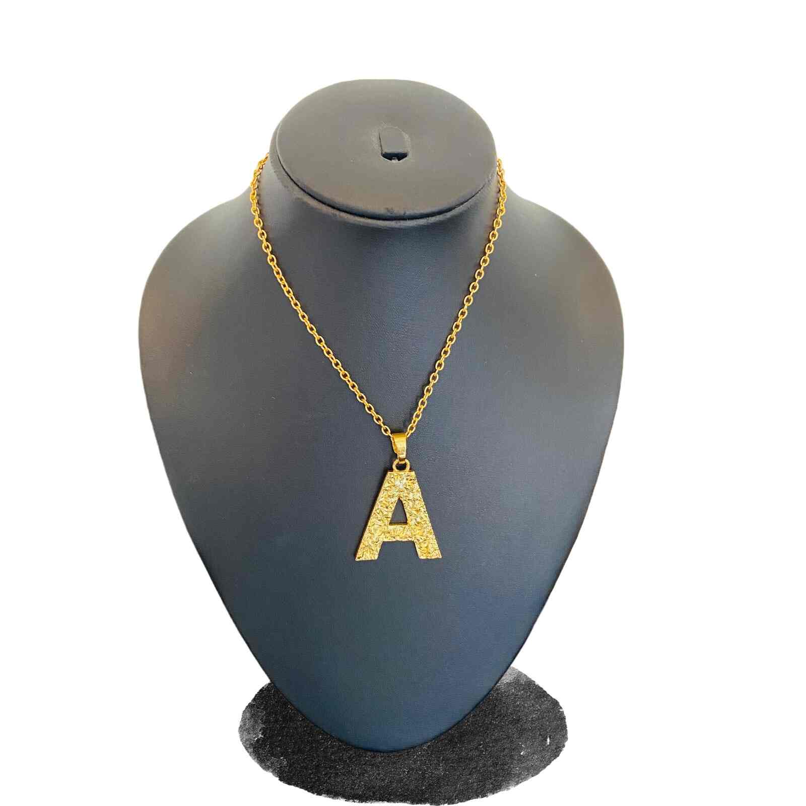 Name Gold Chain Design Gold Plated A Word Necklace for Women