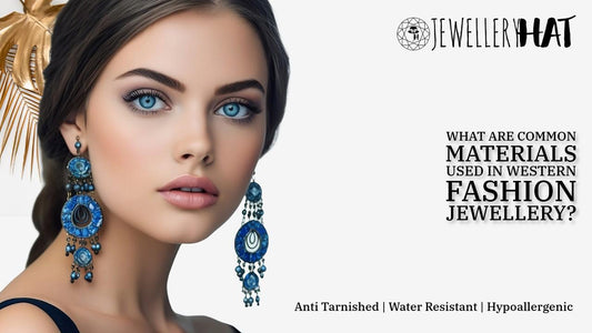 What are common materials used in western fashion jewellery?