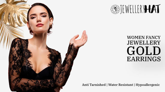 Women fancy jewellery gold earrings