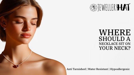 Where should a necklace sit on your neck?