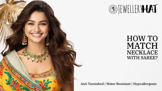 How to match necklace with saree?