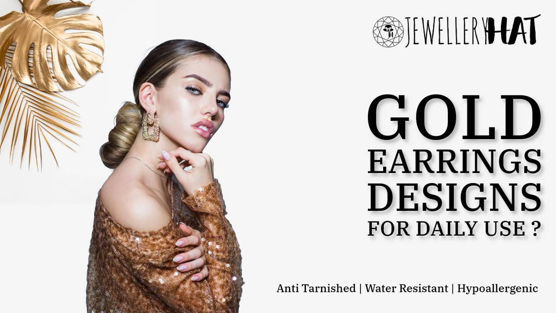 Gold earrings designs for daily use