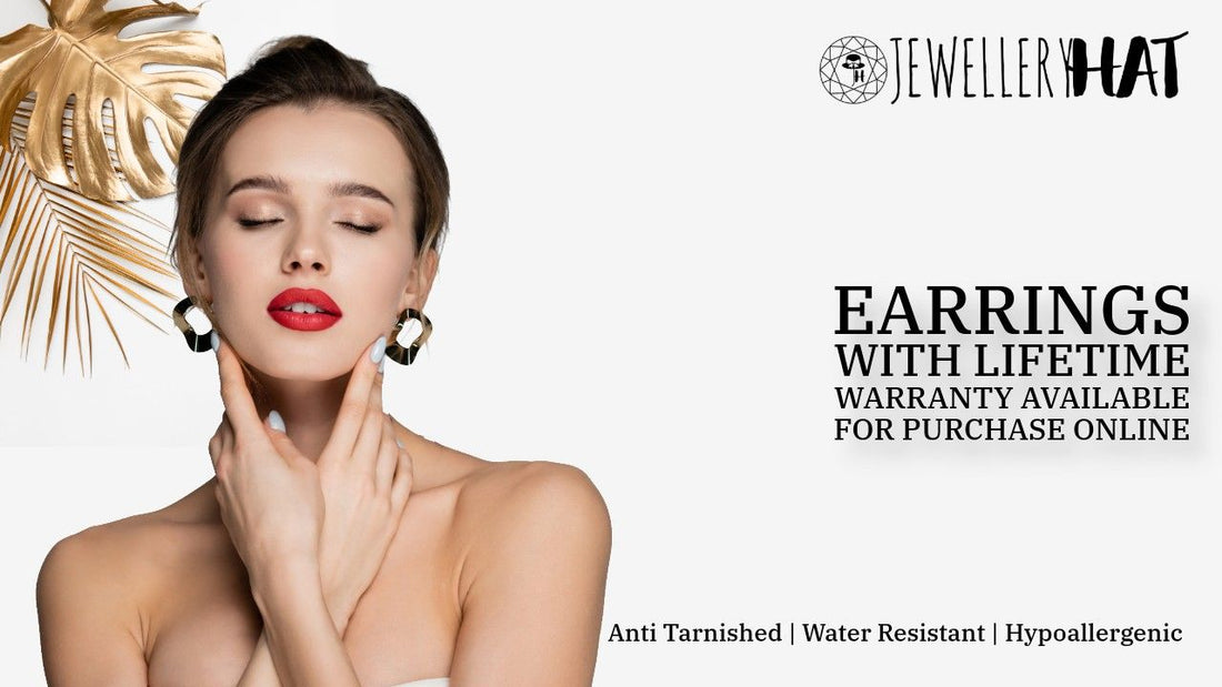 Earrings with lifetime warranty available for purchase online