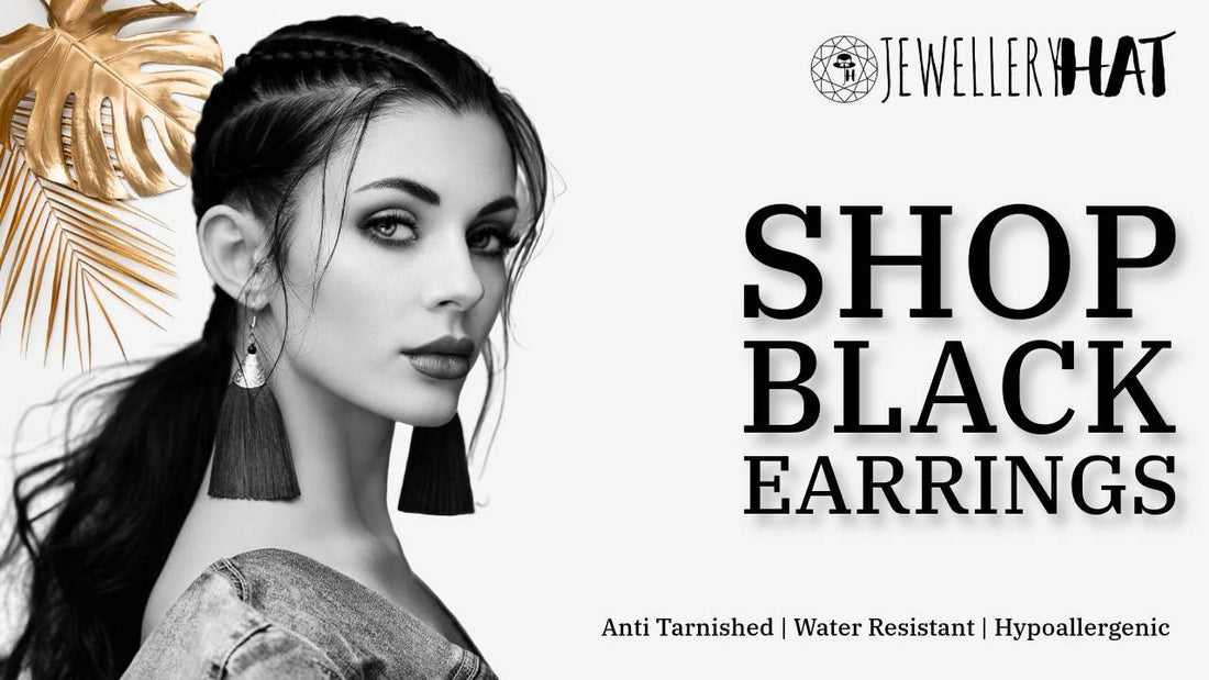 shop black earrings