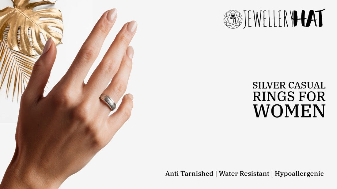 Silver casual rings for women
