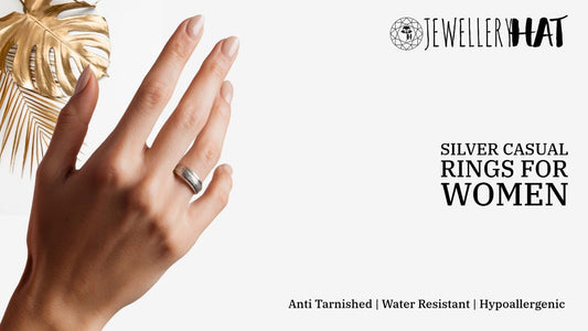 Silver casual rings for women