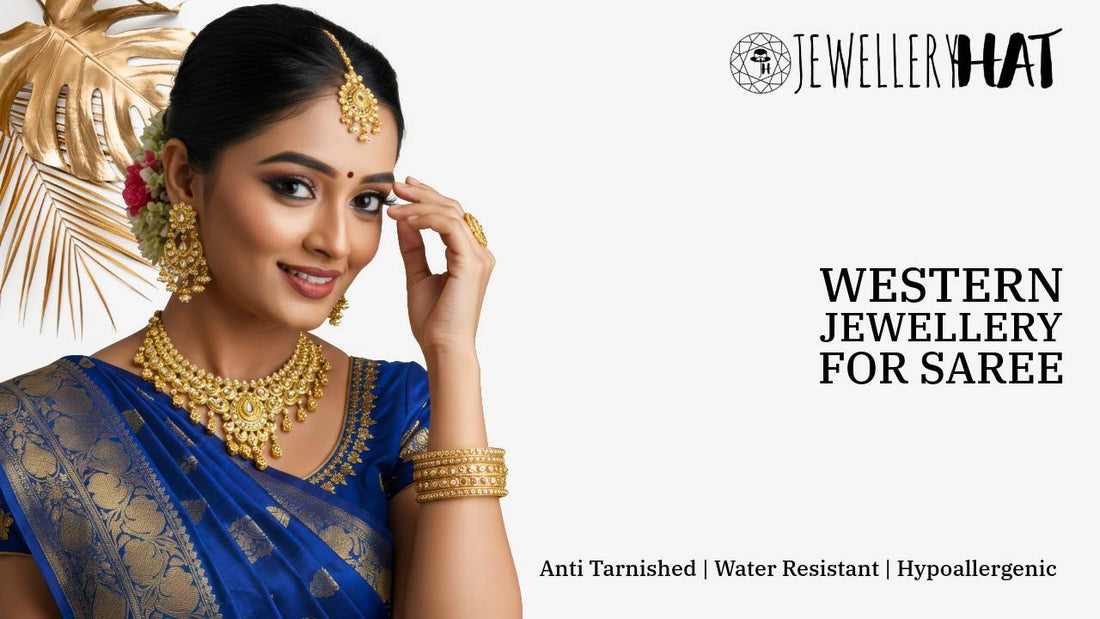 western jewellery for saree