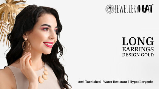 long earrings design gold