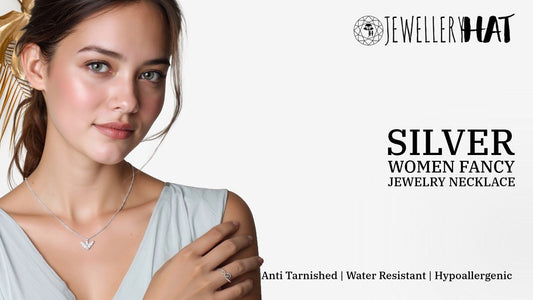 Silver women fancy jewelry necklace