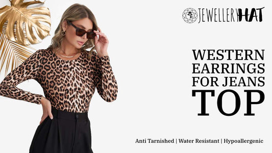 Western earrings for jeans top