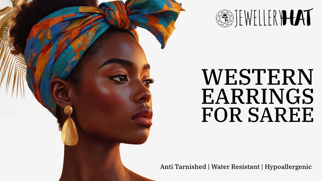 western earrings for saree