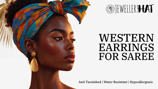 western earrings for saree