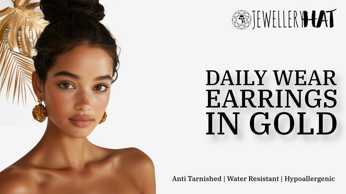 daily wear earrings in gold