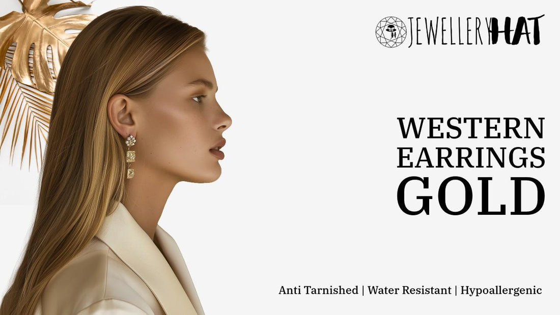western earrings gold