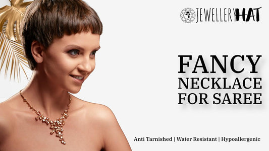 fancy necklace for saree