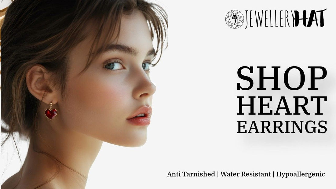shop heart earrings