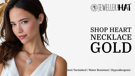 shop heart necklace gold