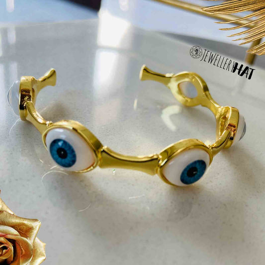 3D Evil Eye Bracelet | Gold Plated 3D Bracelet