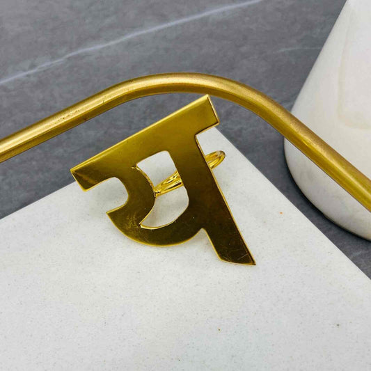 Alphabet in Hindi | Adjustable Ring | Customised Jewelry