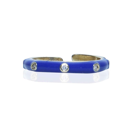Artificial Rings for Ladies | Blue Gold Ring | Gold Plated Artificial Ring for Women | Artificial Jewellery