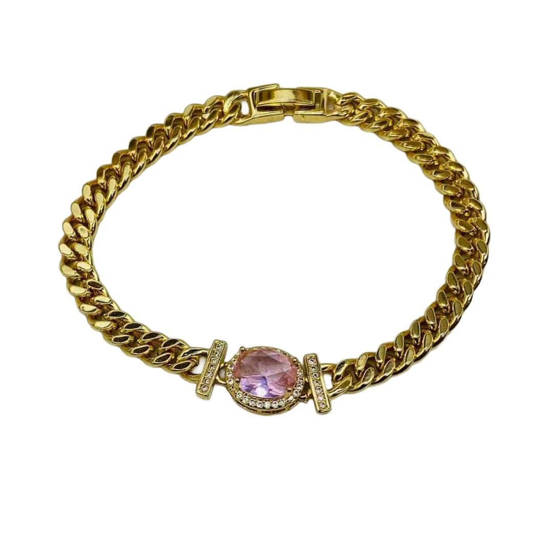 Pink Emerald Bracelet