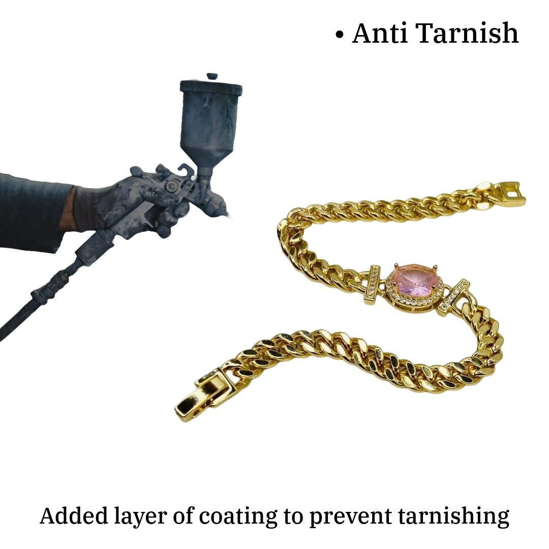 Pink Emerald Bracelet