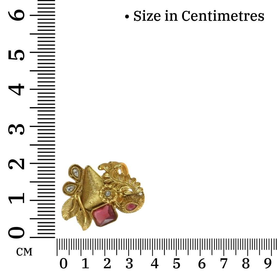 Big Gold Traditional Ring | Anti-Tarnish | Water Resistant | Gift Box Packing