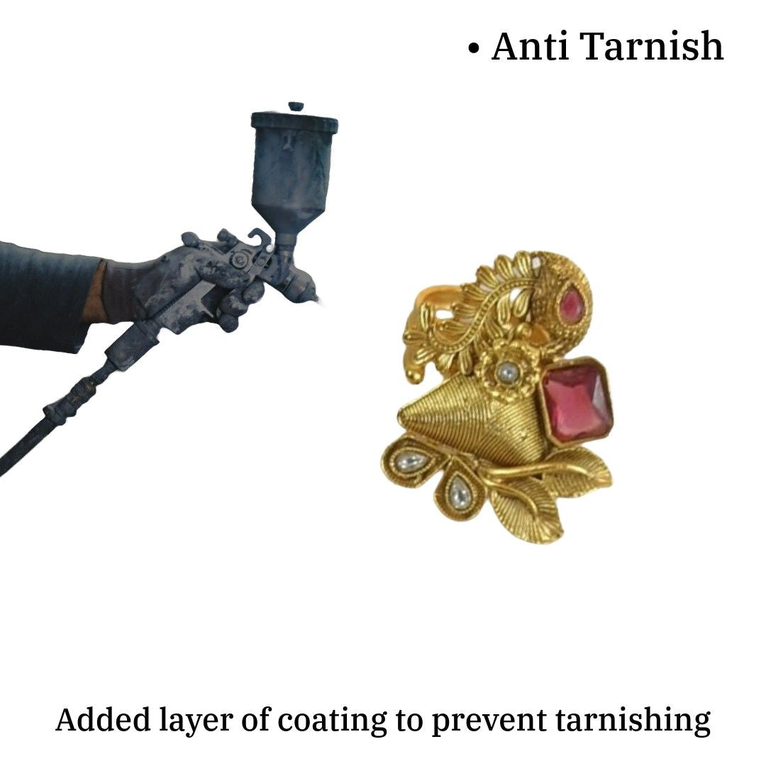 Big Gold Traditional Ring | Anti-Tarnish | Water Resistant | Gift Box Packing