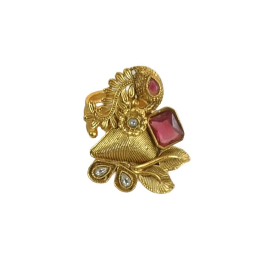 Big Gold Traditional Ring | Anti-Tarnish | Water Resistant | Gift Box Packing