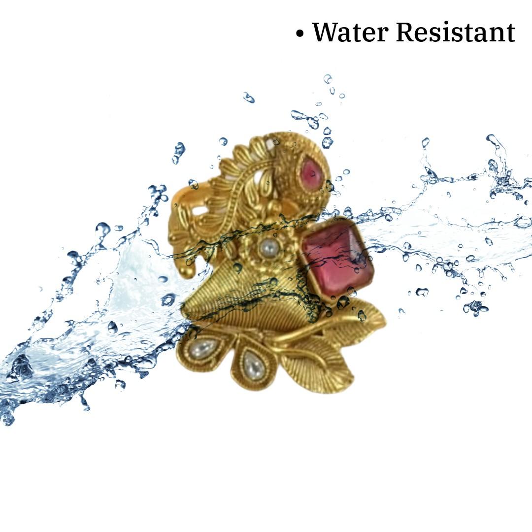 Big Gold Traditional Ring | Anti-Tarnish | Water Resistant | Gift Box Packing