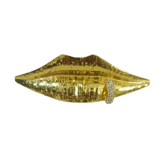 Big Lips Ring | Gold Plated | Anti-Tarnish | Water Resistant | Gift Box Packing