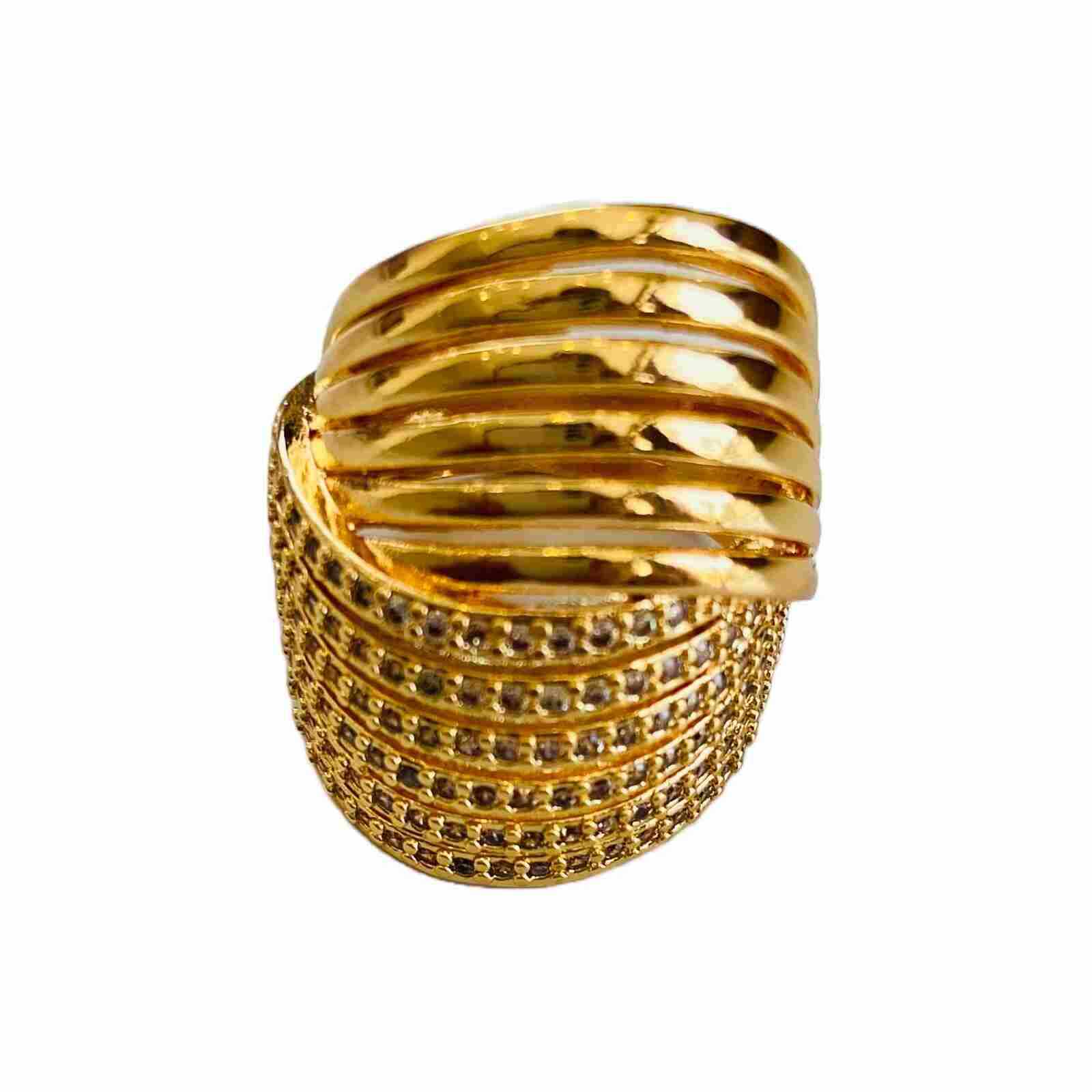 86% OFF on VK Jewels Flower Leaf Design Shaped for Women and Girls Alloy  Cubic Zirconia Gold Plated Ring on Flipkart | PaisaWapas.com