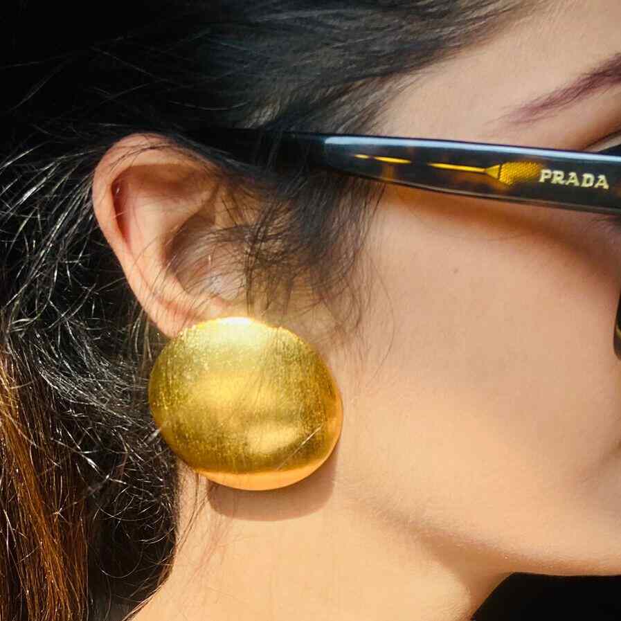 Big Round Gold Earrings - Masaba Earrings - Fashion Jewellery  January 2023