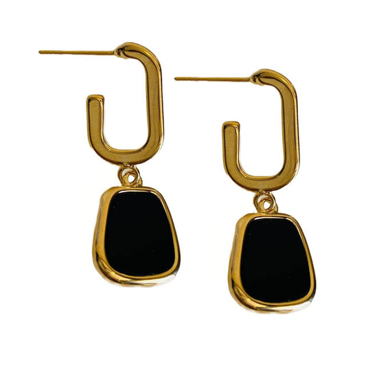 Black Drop Earrings | Simple Earrings | Fancy Jewellery | Waterproof
