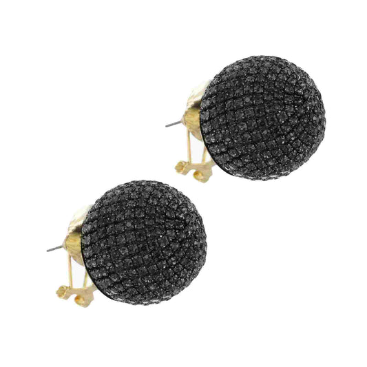 Black Stud Earrings | Artificial Jewellery | Waterproof Jewellery | Premium Quality