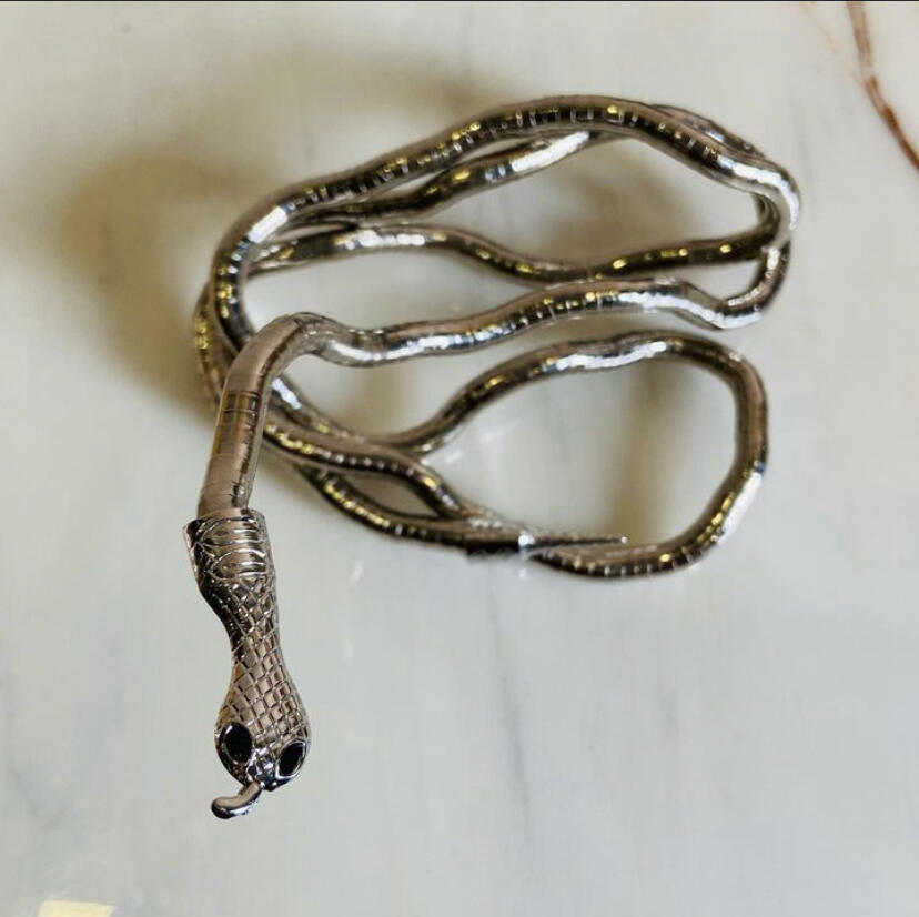 Bracelets - Snake On The Lady- Gold / Silver Plated - Fashion Jewellery By Jewellery Hat.