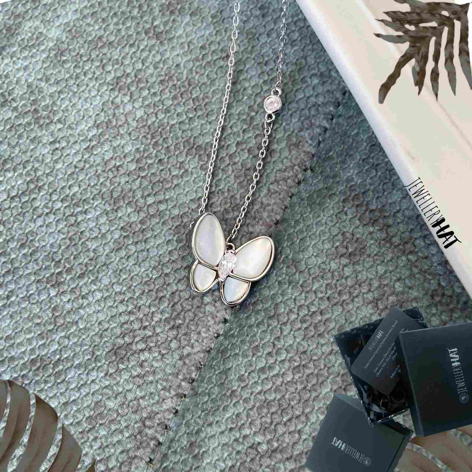 Butterfly Chain Silver Plated Necklace