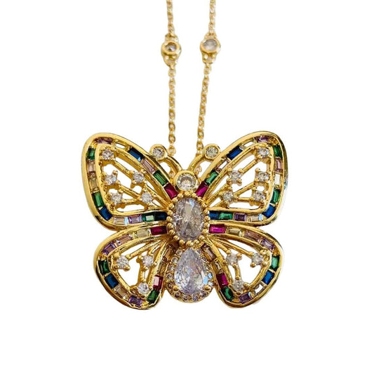 Necklace Rainbow Butterfly - Premium Collection Fashion Jewellery November 2022 Western Jewellery For Girls