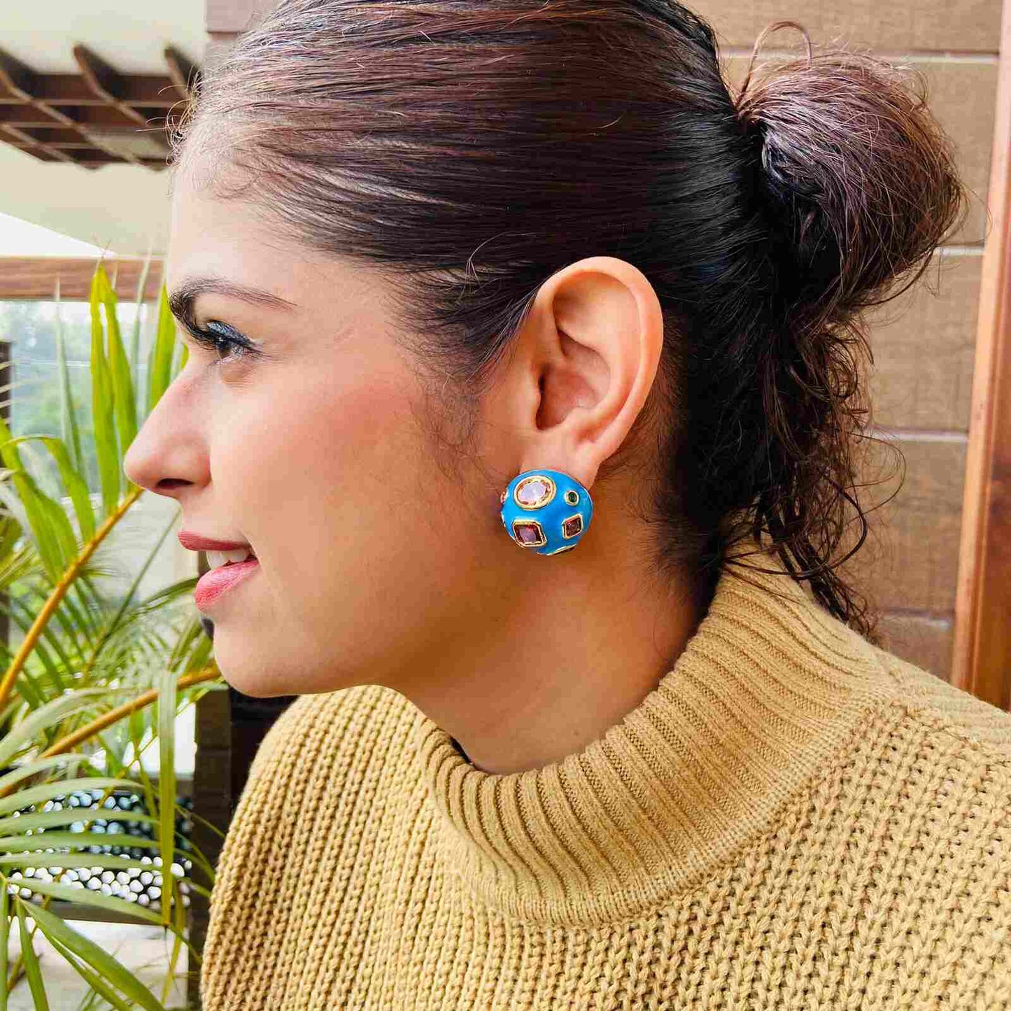 Candy Yum Yum Earrings | Azure Blue Earrings