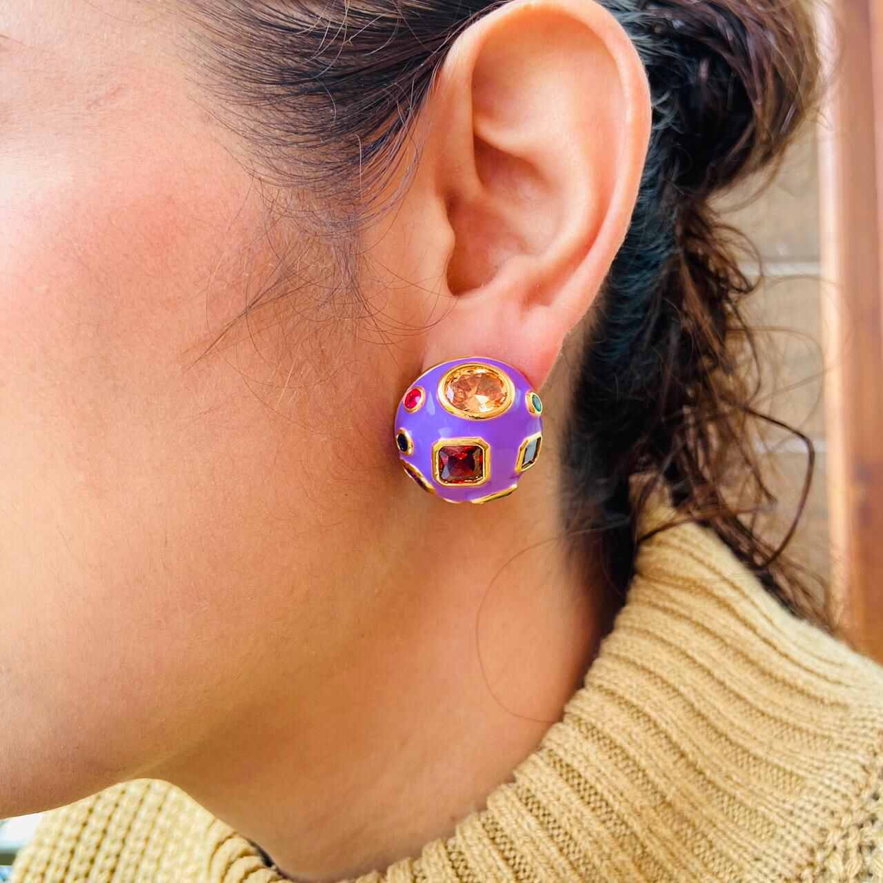 Candy Yum Yum Earrings | Purply Purple Earrings