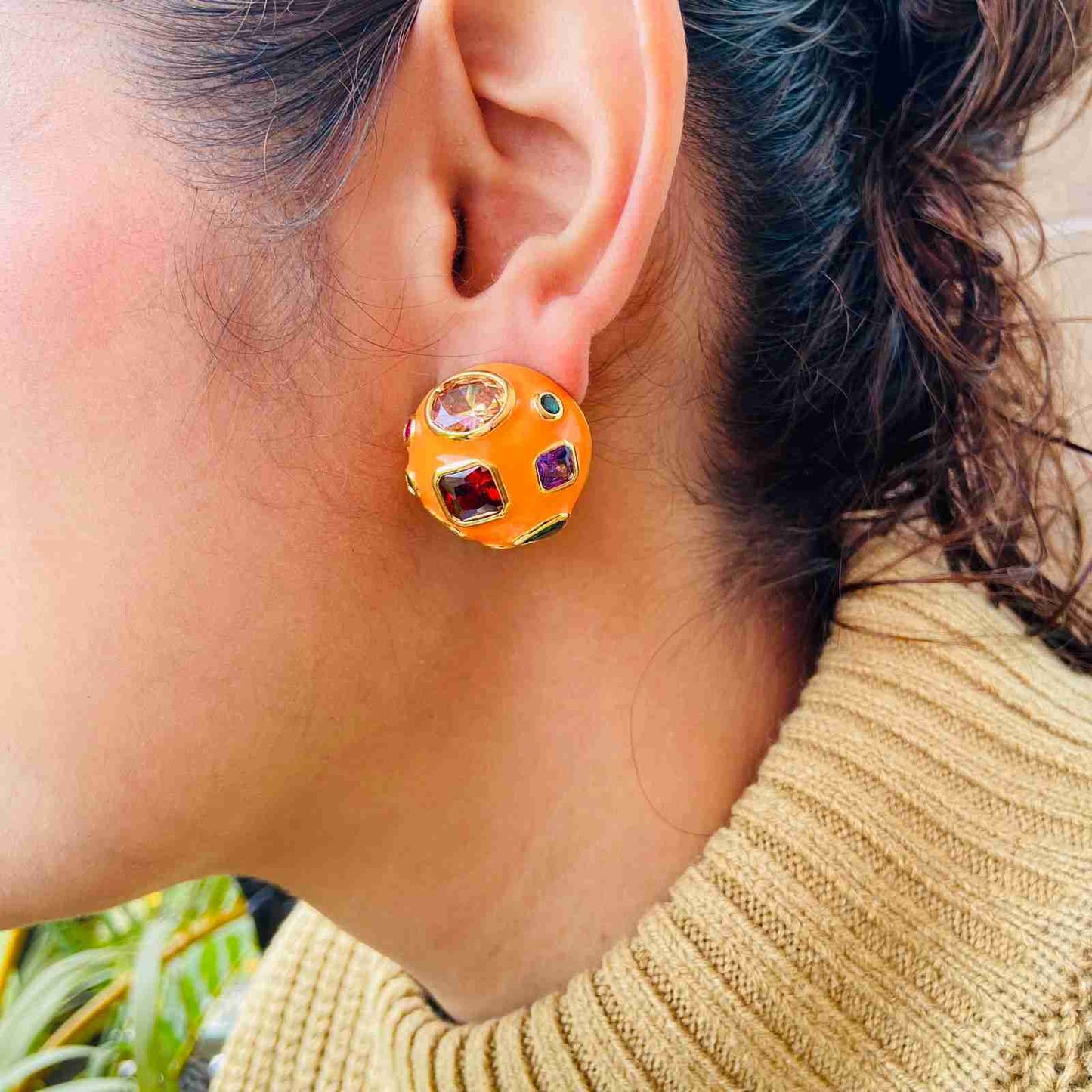 Candy Yum Yum Earrings | Tangerine Orange Earrings