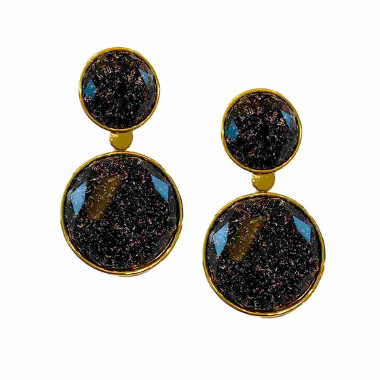 Charcoal Black Earring | Drop Earrings | Modern Jewellery