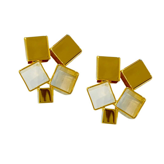 Contemporary Earrings | Gold Colour Earrings | Earrings for Girls