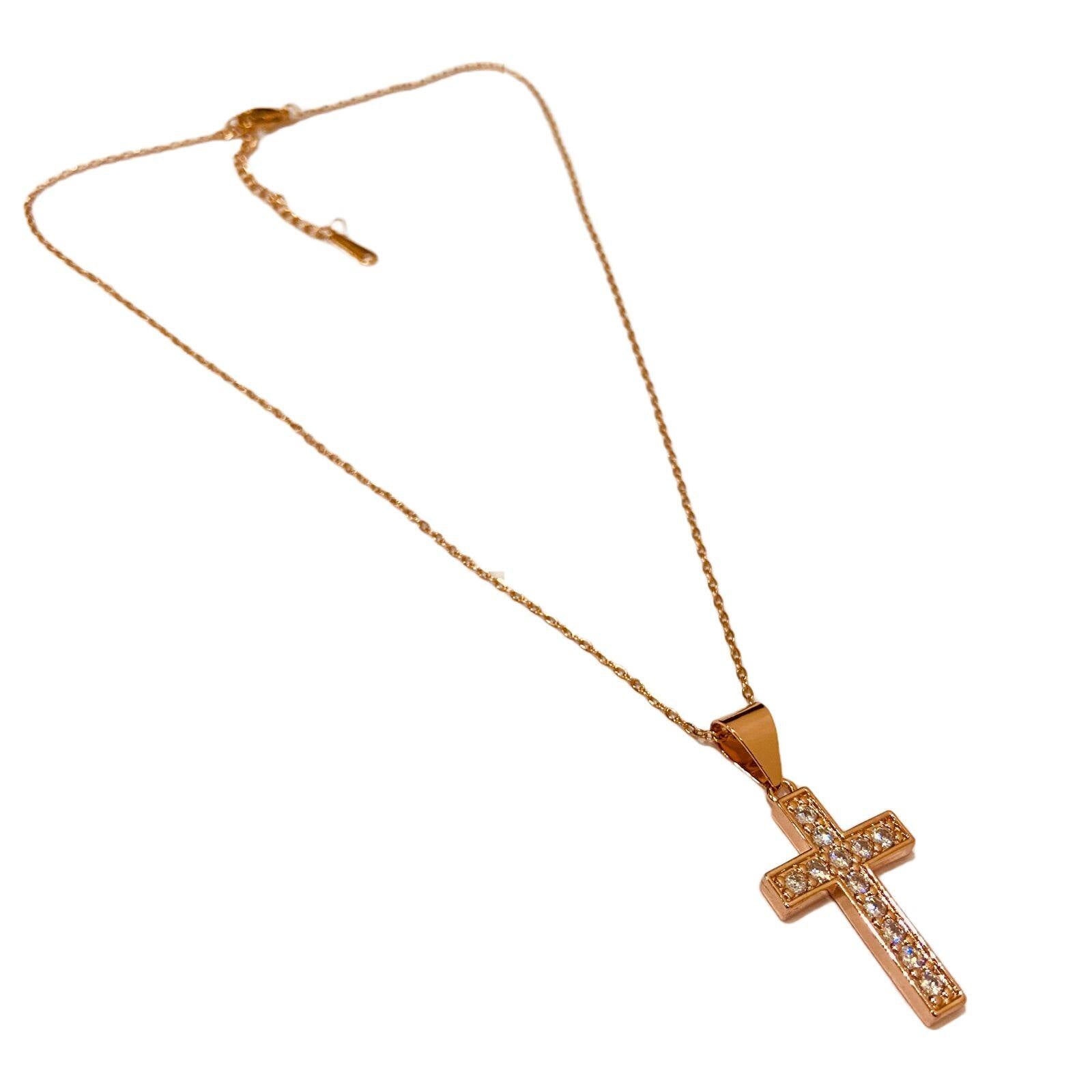 Gold Plated Silver Cross Pendant Necklace from Peru - Faith In God | NOVICA