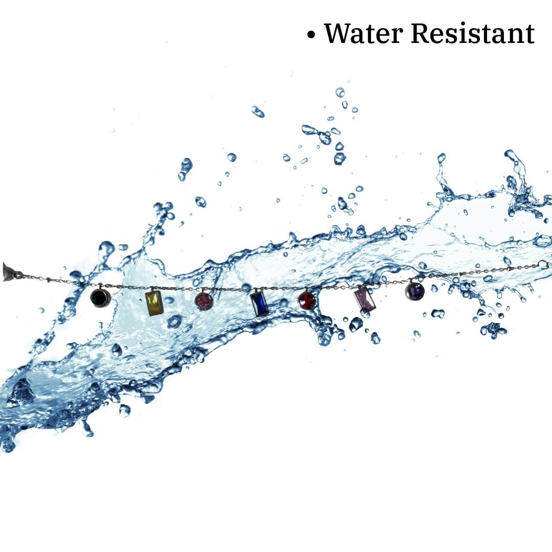 Crystal Charm Bracelet for Women, Multi-Color, Silver Chain, Red And Blue, Anti Tarnish, Water Resistant, lightweight, Gift Packaged