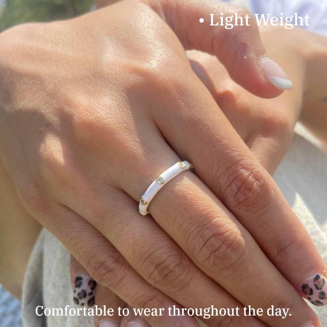 Imitation Ring | White Gold Ring | Gold Plated Imitation Ring for Women | Artificial Jewellery