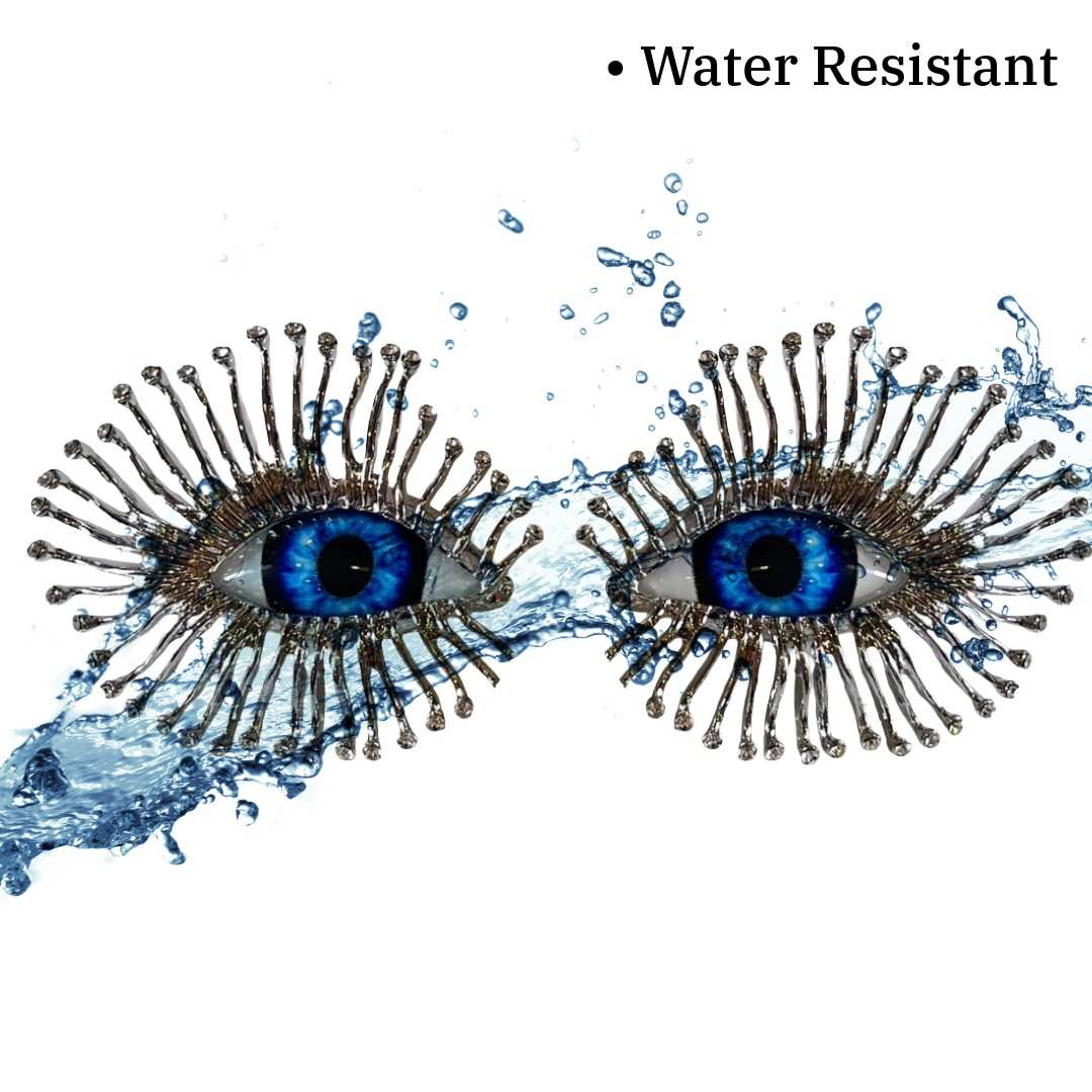 Crystal Evil Eye Statement Earrings, Blue Glass Eyes with Silver-Plated Spikes, Fashion Jewellery for Women, Anti Tarnish, Water Resistant, Lightweight, Gift Packaged