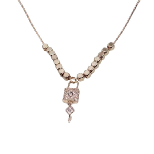 Gold Chain Rose | Rose Gold Plated Necklace for Women | Artificial Jewellery